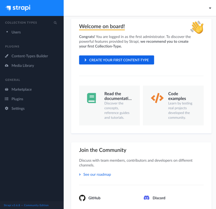 admin panel strapi