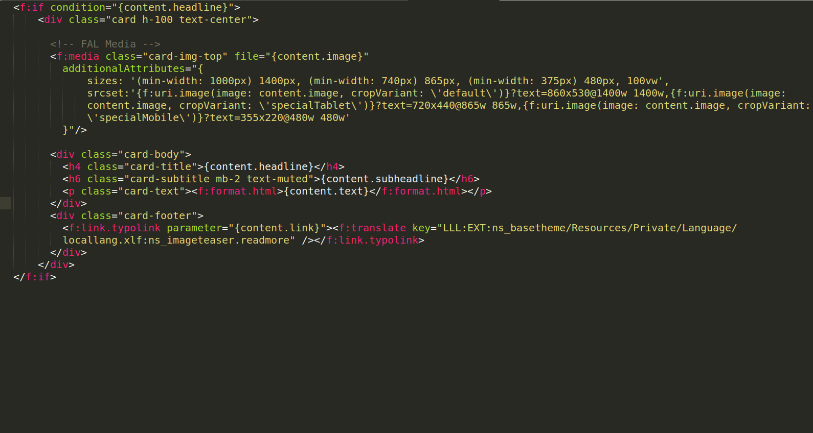 Custom element configuration 