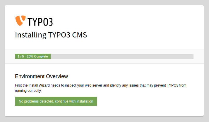 Installation and Configuration of TYPO3 CMS