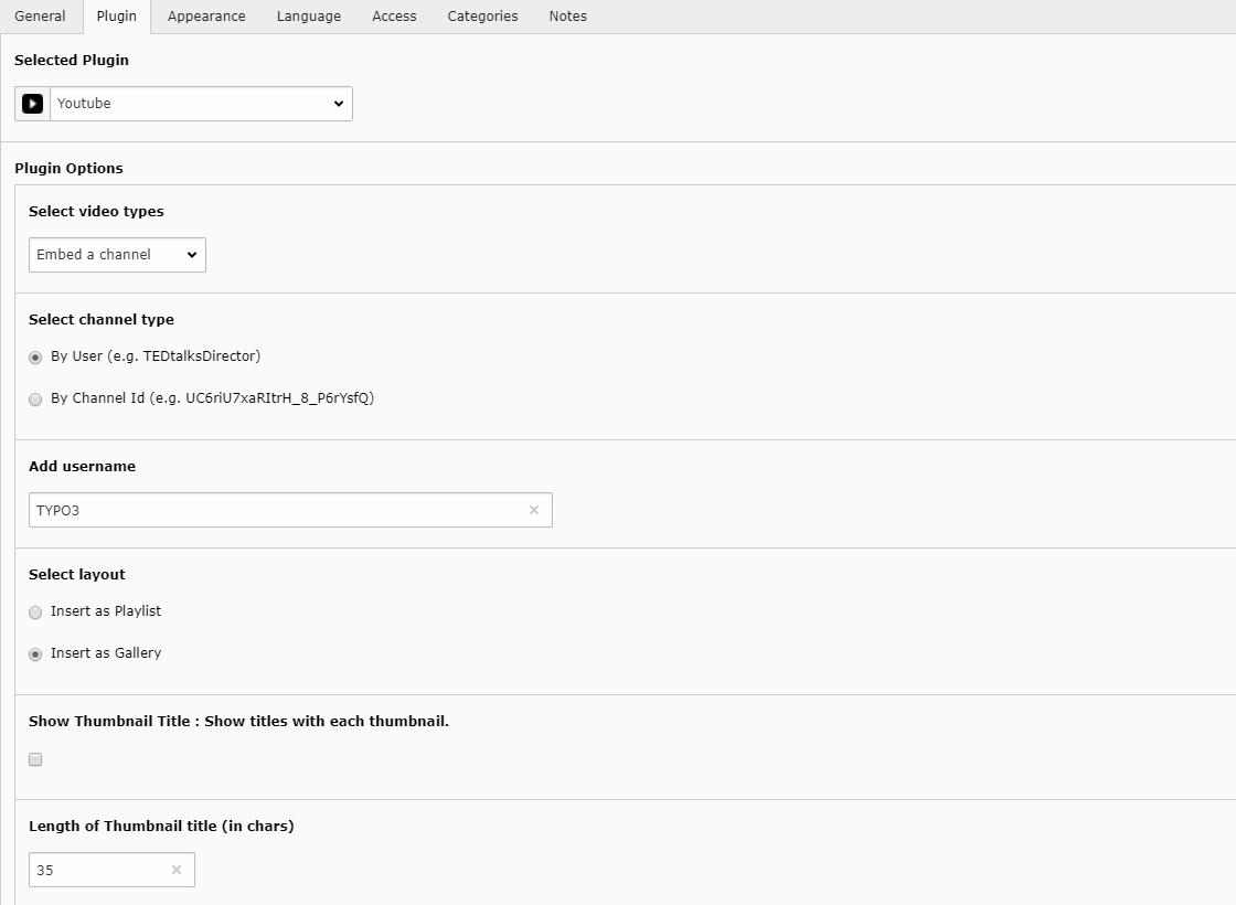 Add youtube Video