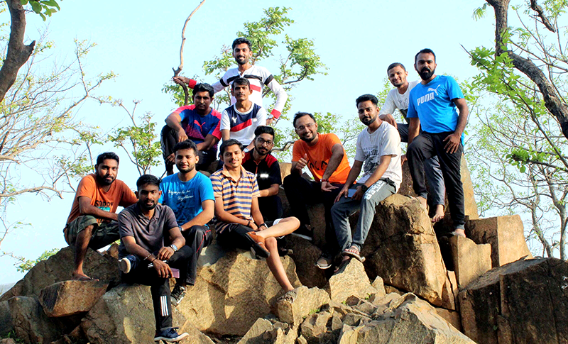 Mountain hiking "NITSAN spends monsoon weekend at Diu