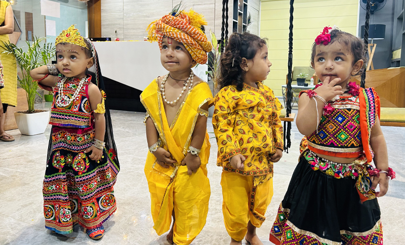 Little Radha and Krishna Spread Smiles