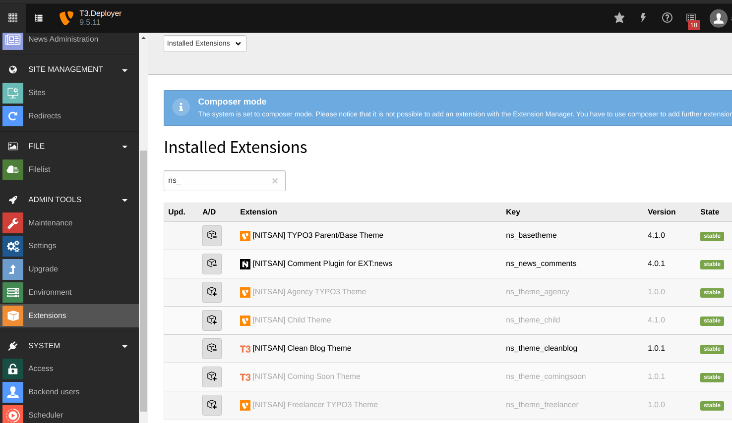 Install & Configure EXT:ns_theme_cleanblog